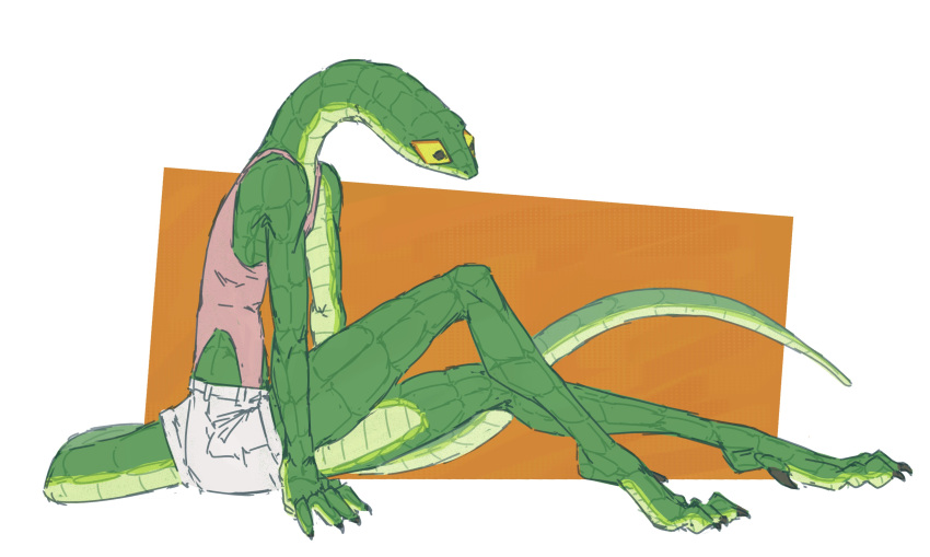 absurd_res anthro bodza_(zed-s) breasts clothing digital_media_(artwork) female hi_res reptile scalie serpentine snake solo swimwear yellow_eyes zed-s