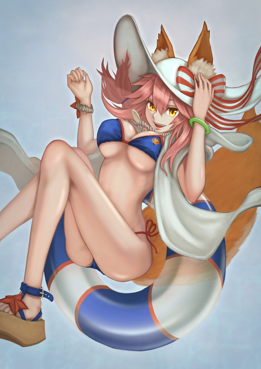 bikini caster_(fate/extra) cleavage fate/extra fate/stay_night swimsuits underboob yasu_(segawahiroyasu)