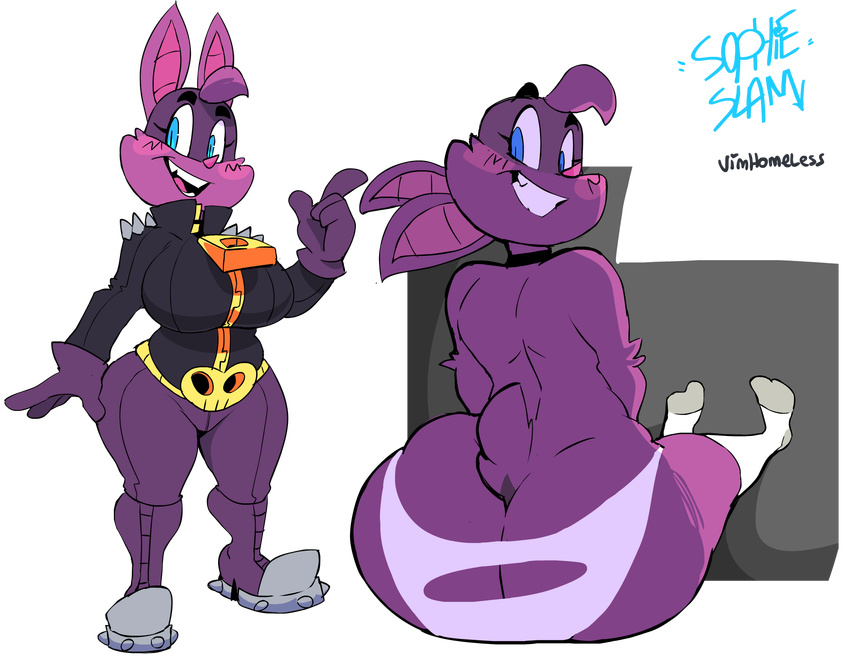 2017 alpha_channel anthro bat batgirl_(vimhomeless) big_breasts big_butt blush breasts butt clothing female green_eyes hi_res huge_butt legwear looking_back mammal mask sitting smile socks solo super_planet_dolan thick_thighs torn_clothing vimhomeless voluptuous wide_hips