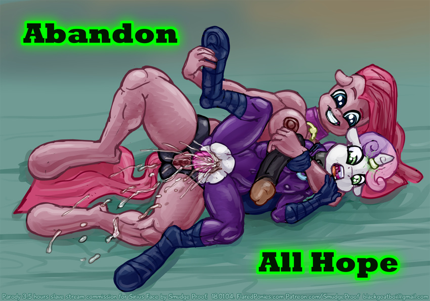 abandon_all_hope anthro anthrofied clitoris collar digitigrade dildo ejaculation female flat_chested forced friendship_is_magic horn_ring mare_do_well_(mlp) my_little_pony nipples orgasm pinkamena_diane_pie pinkie_pie_(mlp) pussy pussy_ejaculation pussy_juice rape ring rubber sex_toy smudge_proof strapon sweetie_belle_(mlp) sweetie_do_well wet