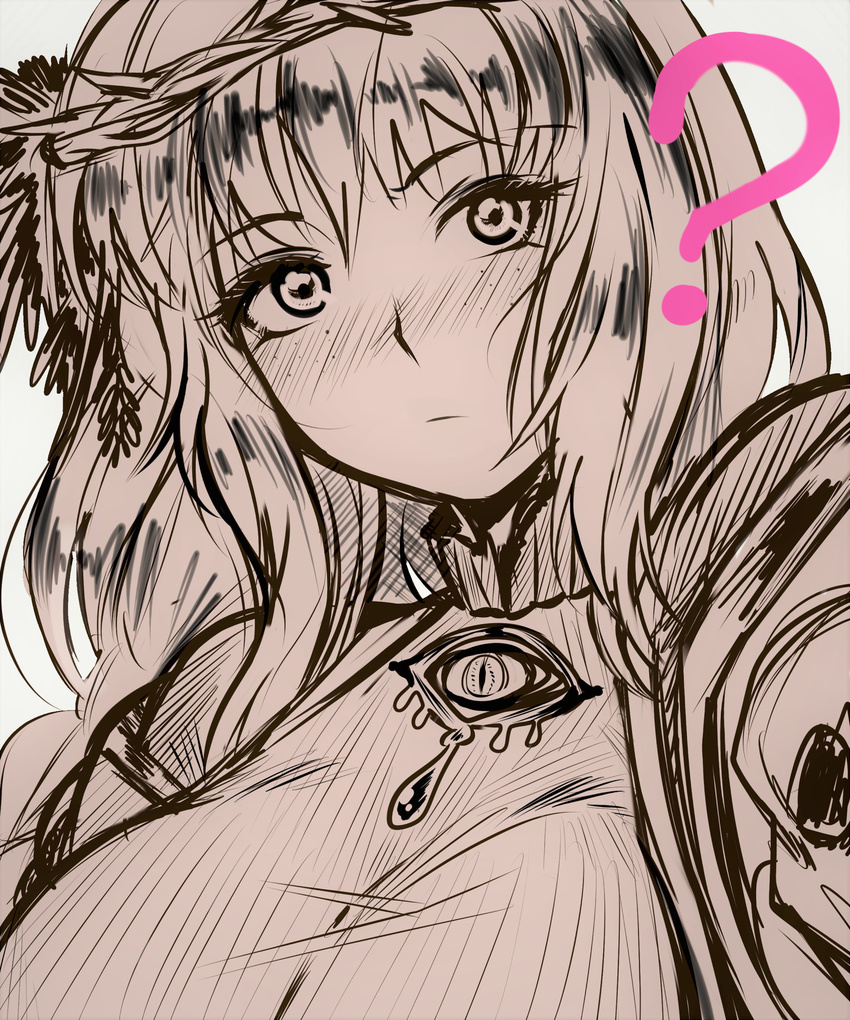 ? drawfag freckles highres long_hair looking_at_viewer pencilanon pyrrha_alexandra sketch solo soulcalibur upper_body