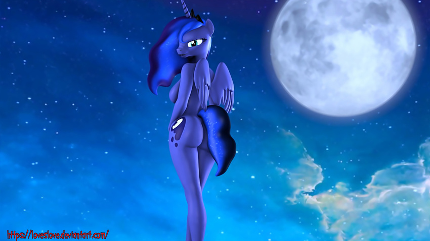 anthro butt invalid_tag lovers_(artist) nude princess_luna_(character)