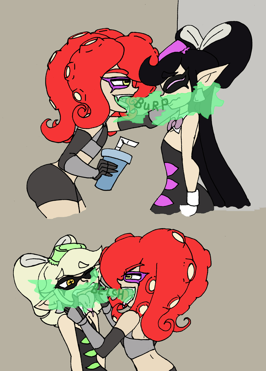 burp_in_face burp_torture burping da-fuze inkling nintendo octoling splatoon video_games