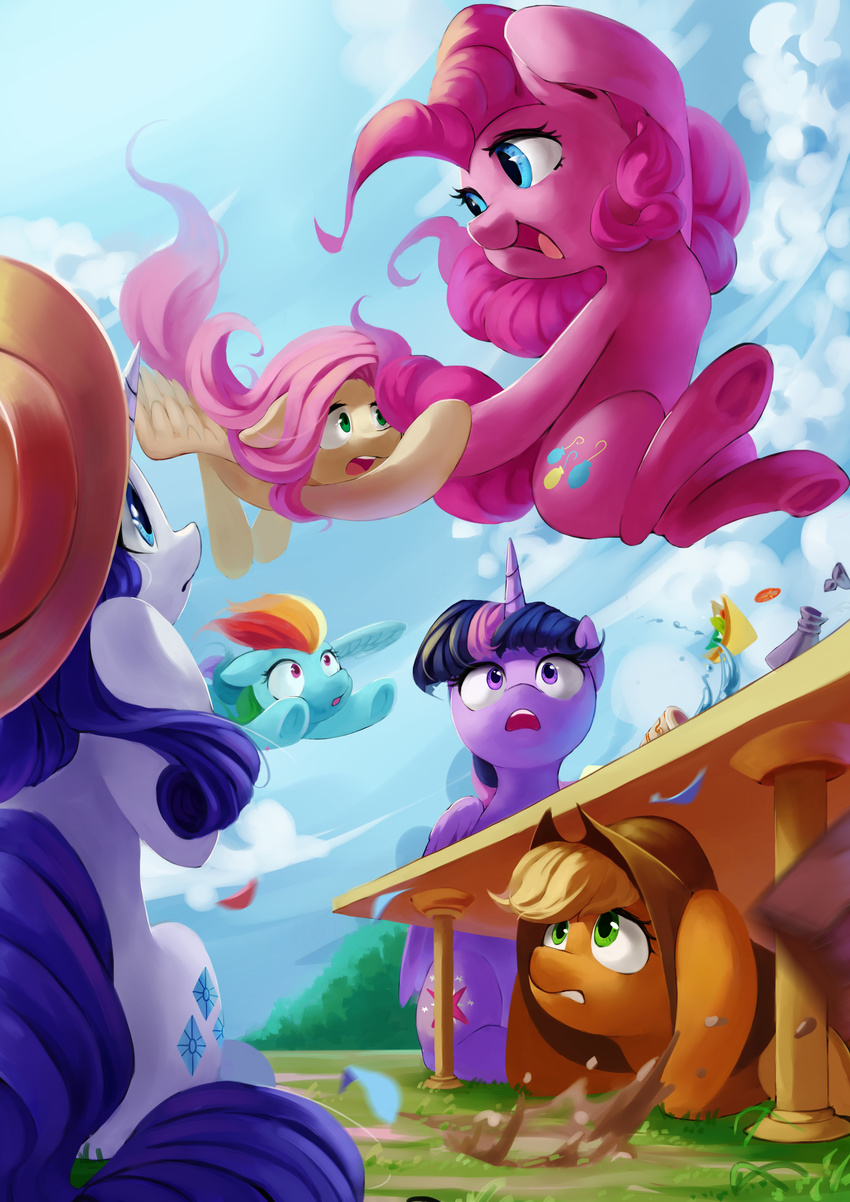 2016 :o absurd_res applejack_(mlp) blonde_hair blue_eyes cloud cup cute cutie_mark earth_pony equine eyelashes feathered_wings feathers female fluttershy_(mlp) flying food friendship_is_magic grass green_eyes group hair hat hi_res horn horse looking_back looking_up luciferamon makeup mammal mascara mud multicolored_hair my_little_pony open_mouth open_smile outside pegasus pink_hair pinkie_pie_(mlp) pony purple_eyes purple_hair rainbow_dash_(mlp) rainbow_hair rarity_(mlp) sandwich_(food) sitting sky smile suspended_in_midair table teeth tongue twilight_sparkle_(mlp) under_table unicorn water wide_eyed winged_unicorn wings