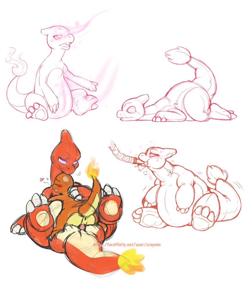 &lt;3 2015 3_fingers 3_toes anal anal_penetration anthro anus belly big_belly blush charmander charmeleon claws craymin digital_drawing_(artwork) digital_media_(artwork) duo erection eyes_closed feet fire flaming_tail hi_res hypnosis inflation living_plush male male/male mind_control multiple_poses nintendo nude open_mouth penetration penis plushie pok&eacute;mon pok&eacute;mon_(species) pose purple_eyes scalie sex simple_background smile spiral_eyes stuffing toe_claws toes transformation video_games white_background