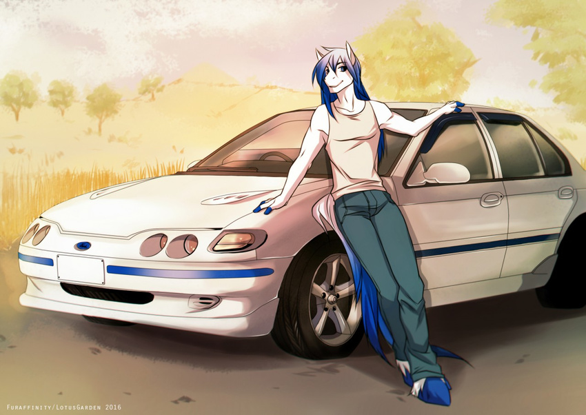 anthro car clothed clothing equine ford_falcon horse lotusgarden male mammal vehicle