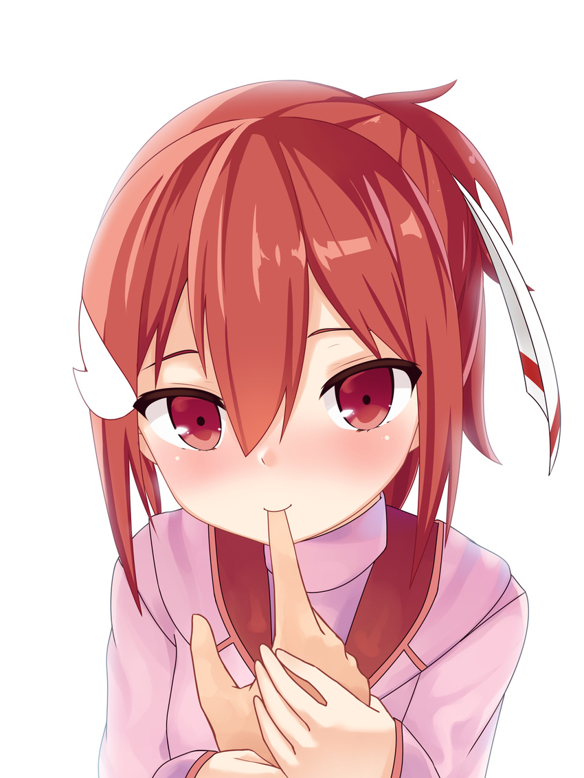 absurdres commentary cowfee finger_sucking highres short_hair solo yuuki_yuuna yuuki_yuuna_wa_yuusha_de_aru yuusha_de_aru