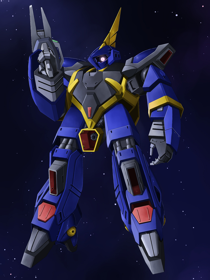 bad_pixiv_id barzam beam_rifle energy_gun floating gun gundam highres kiriya_obu_gn mecha no_humans solo space star weapon zeta_gundam