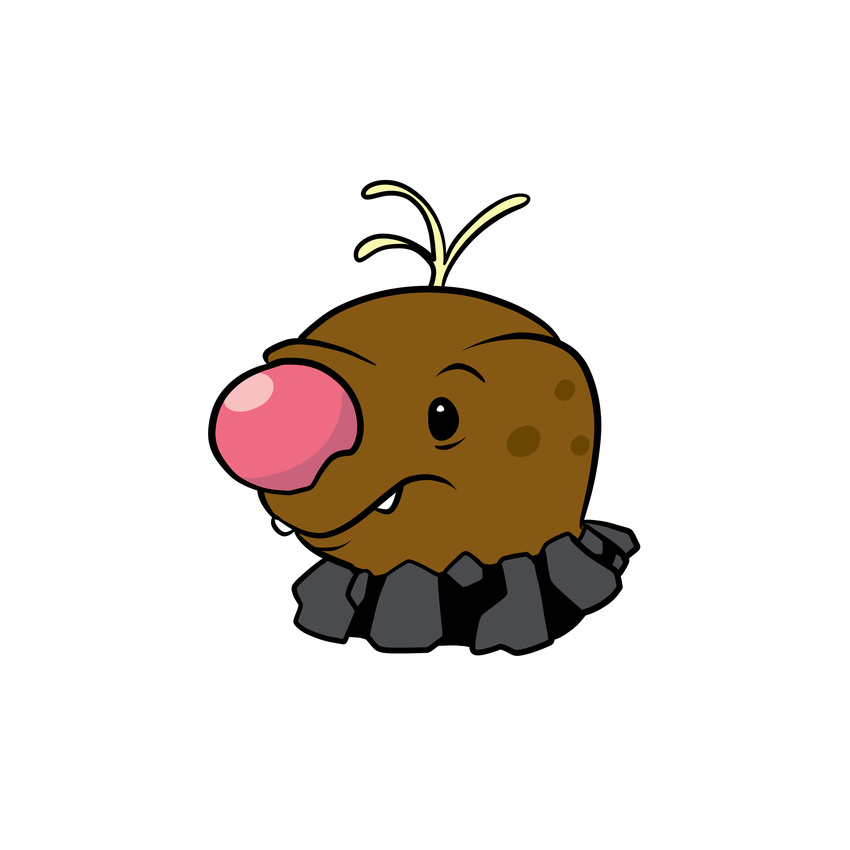 2018 absurd_res alien alolan_diglett black_eyes brown_body digital_drawing_(artwork) digital_media_(artwork) disney experiment_(species) fangs hi_res hisee hybrid lilo_and_stitch nintendo pink_nose pok&eacute;mon pok&eacute;mon_(species) simple_background solo tombola1993 video_games white_background