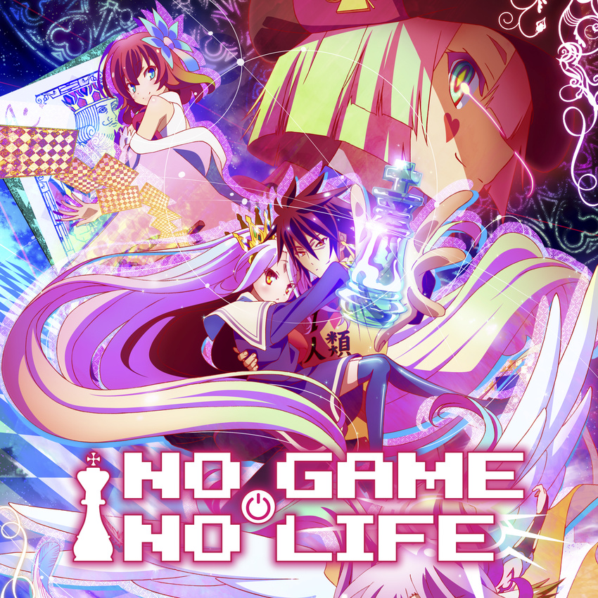 digital_version no_game_no_life seifuku shiro_(no_game_no_life) sora_(no_game_no_life) stephanie_dora tet_(no_game_no_life)