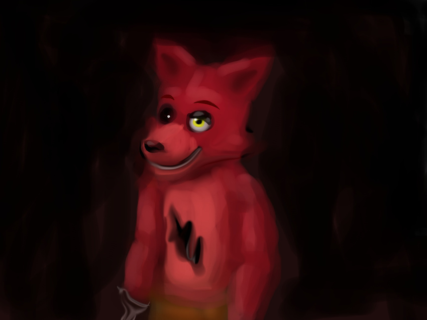 canine five_nights_at_freddy's fox foxy looking_at_viewer mammal pirate smile standing video_games