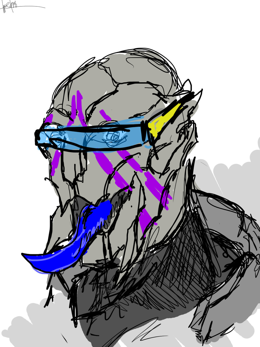 alien exoskeleton long_tongue mass_effect mass_effect_andromeda signature tongue turian unknown_artist unknown_artist_signature vetra vetra_nyx video_games visor