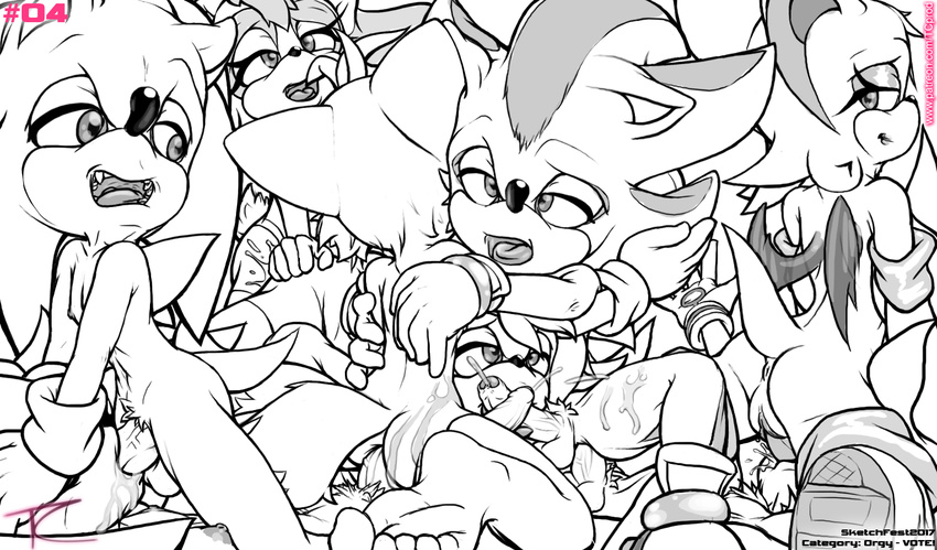 amy_rose anal anthro big_ears cream_the_rabbit cum cum_in_mouth cum_inside cum_on_body dildo ejaculation female female/female group group_sex hedgehog knuckles_the_echidna male male/female male/male mammal miles_prower nipples orgy rouge_the_bat sex sex_toy shadow_the_hedgehog silver_the_hedgehog sonic_(series) sonic_the_hedgehog strapon tc