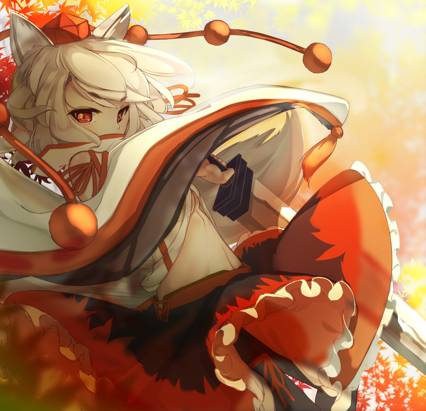 animal_ears inubashiri_momiji namatyaba sword touhou