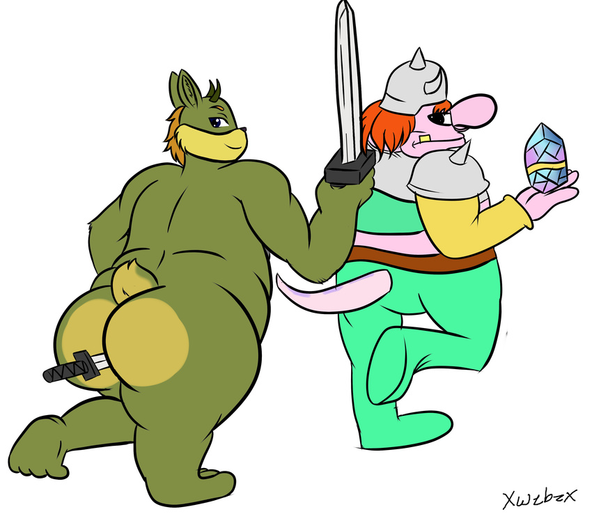 blob_(disambiguation) butt chase melee_weapon noop nude rufus rufus_(character) rufus_(the_dreamstone) sgt sgt_blob sgt_blob_(character) sgt_blob_(the_dreamstone) sword the_dreamstone urpney weapon wounded xwebzx zwebzx_(artist)