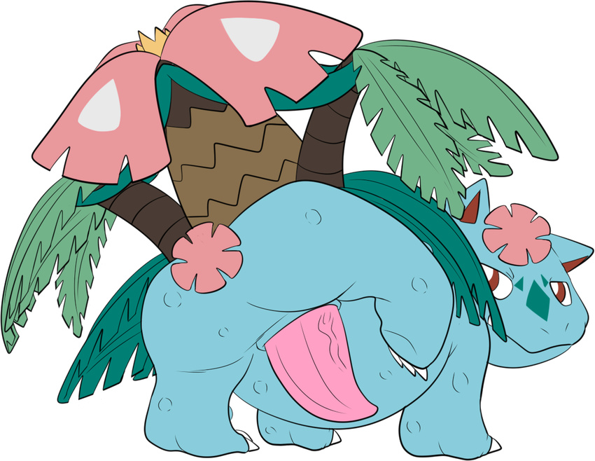 2015 3_toes alpha_channel animal_genitalia butt claws digital_drawing_(artwork) digital_media_(artwork) erection feral flora_fauna flower full-length_portrait genital_slit green_scales half-closed_eyes heyitshappydoodles leaf looking_at_viewer looking_back male mega_evolution mega_venusaur nintendo nude penis pink_penis plant pok&eacute;mon pok&eacute;mon_(species) portrait presenting presenting_hindquarters presenting_penis quadruped raised_leg rear_view red_eyes scales scalie simple_background slit solo tapering_penis thick_penis toe_claws toes toony transparent_background tree vein veiny_penis video_games vines white_claws