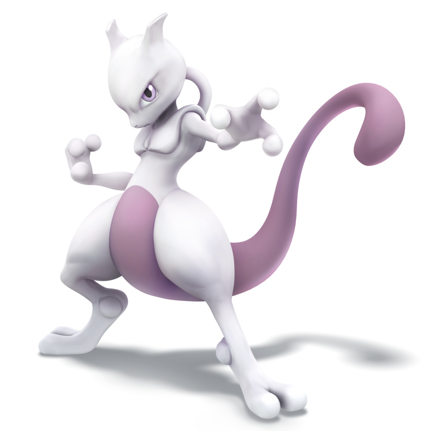 2_toes 3_fingers 3d_(artwork) absurd_res alpha_channel ambiguous_gender barefoot digital_media_(artwork) digitigrade frown hi_res legendary_pok&eacute;mon looking_at_viewer mewtwo multicolored_skin nintendo official_art pok&eacute;mon pok&eacute;mon_(species) pose purple_eyes purple_skin raised_tail simple_background solo super_smash_bros toes transparent_background two_tone_skin video_games white_skin