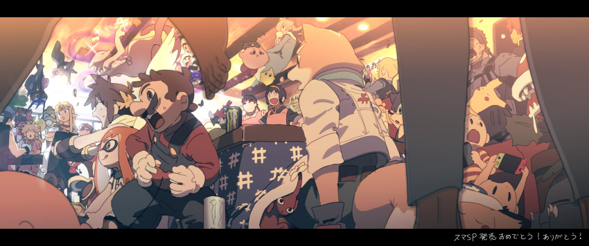 animal_ears ape apron bandanna bangs baseball_bat baseball_cap bell belt black_hair blonde_hair blue_bodysuit blue_eyes blue_hair blunt_bangs bodysuit brown_hair cape castlevania castlevania:_rondo_of_blood chiko_(mario) creatures_(company) crown diddy_kong dog dog_ears dog_girl domino_mask donkey_kong_(series) doubutsu_no_mori dougi dress earrings eyes_closed facial_hair fangs fingerless_gloves fire_emblem fire_emblem:_fuuin_no_tsurugi fire_emblem:_kakusei fire_emblem:_monshou_no_nazo fire_emblem:_souen_no_kiseki fox fox_mccloud fox_tail furry gabu_kichi game_freak gen_1_pokemon gen_2_pokemon gen_6_pokemon gen_7_pokemon gloves greninja hair_ornament hat headband high_ponytail highres horns ice_climber ice_climbers incineroar inkling ivysaur jewelry kid_icarus kid_icarus_uprising king_dedede kirby kirby_(series) kotatsu krom long_hair lucas mario mario_(series) marth mask metal_gear_(series) metal_gear_solid metroid mewtwo mother_(game) mother_2 mother_3 multiple_boys multiple_girls mustache nana_(ice_climber) ness nintendo nintendo_switch open_mouth paint_splatter pichu pikachu pikmin_(series) piranha_plant pit_(kid_icarus) pointy_ears pokemon pokemon_(creature) pokemon_(game) pokemon_sm ponytail popo_(ice_climber) princess_peach princess_zelda red_hair richter_belmondo robe rosetta_(mario) roy_(fire_emblem) ryuu_(street_fighter) samus_aran sega shizue_(doubutsu_no_mori) short_hair skin_tight sleeping smile solid_snake sonic sonic_the_hedgehog spikes splatoon splatoon_(series) splatoon_1 squid squidbeak_splatoon star_fox street_fighter street_fighter_ii_(series) striped super_mario_bros. super_mario_galaxy super_smash_bros. super_smash_bros._ultimate table tail tentacle_hair the_legend_of_zelda the_legend_of_zelda:_a_link_between_worlds tiara tongue yellow_sclera zero_suit