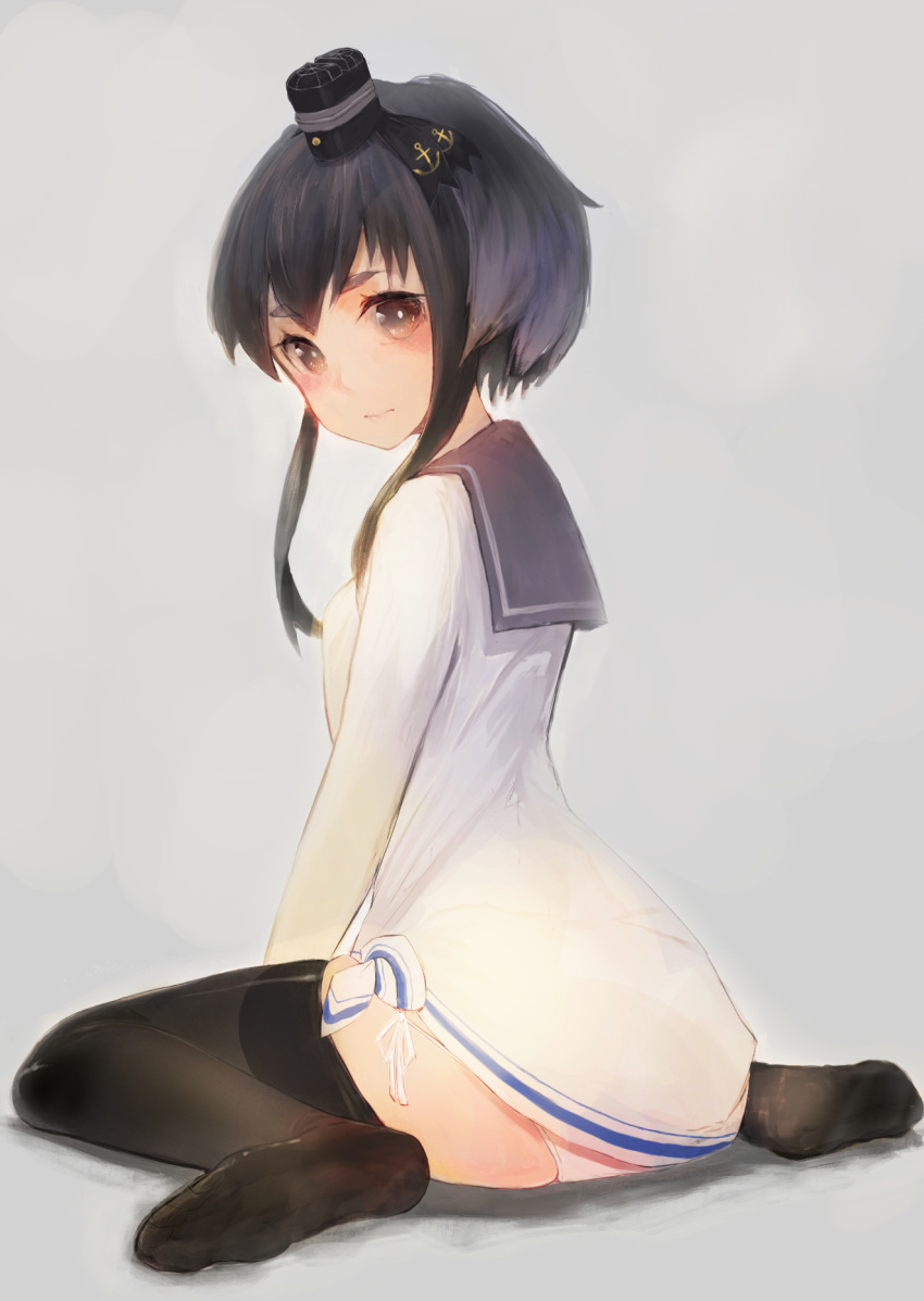 kantai_collection pantsu pantyhose seifuku tagme tokitsukaze_(kancolle)