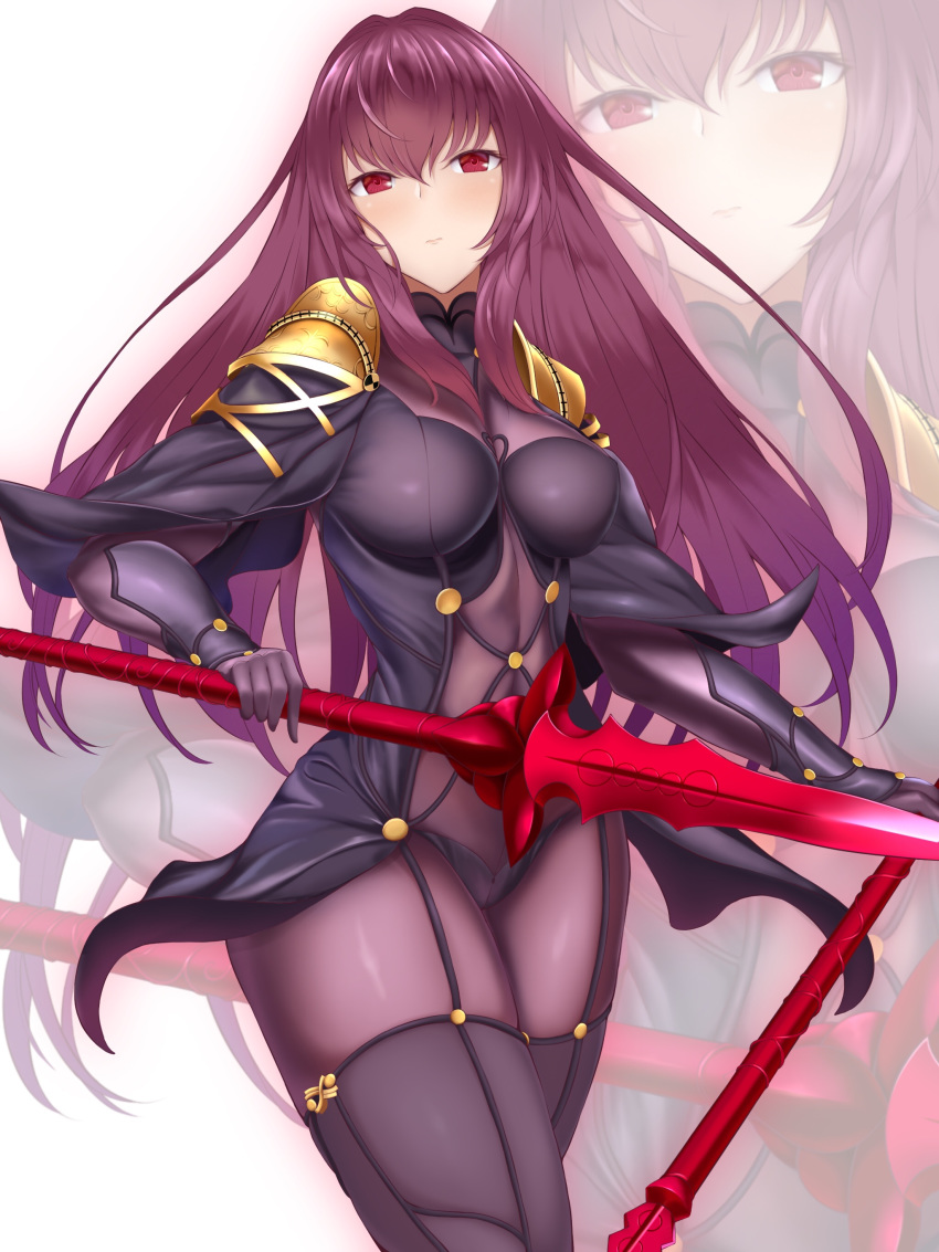 bodysuit fate/grand_order scathach_(fate/grand_order) tagme weapon
