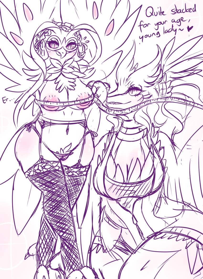 2018 2_toes 3_toes anthro anthrofied areola arm_above_head avian belly belt big_belly big_breasts big_butt bird blush breasts butt claws clitoris clothed clothing decidueye digital_media_(artwork) eyelashes feathered_wings feathers feet female front_view garter_belt garter_straps hair half-closed_eyes hi_res huge_breasts huge_thighs humanoid_hands inside inverted_nipples legendary_pok&eacute;mon legwear lingerie long_hair navel nintendo nipple_slip nipples non-mammal_breasts nude open_mouth panties patohoro pok&eacute;mon pok&eacute;mon_(species) pok&eacute;morph pubes puffy_nipples pussy reshiram slightly_chubby smile socks solo standing stockings talons tape_measure teeth thick_tail thick_thighs thigh_highs toe_claws toes underwear video_games voluptuous wide_hips wings