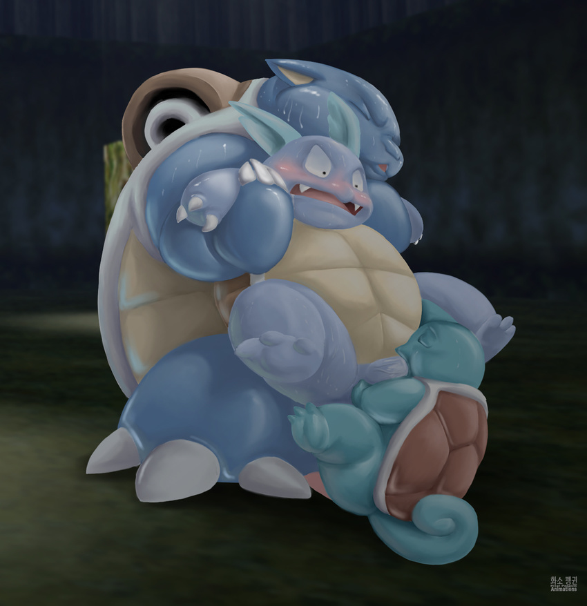 blastoise chubby fellatio gillpanda male nintendo oral oral_sex penis pok&#233;mon pokemon reptile scalie sex squirtle sweat train_position turtle video_games wartortle