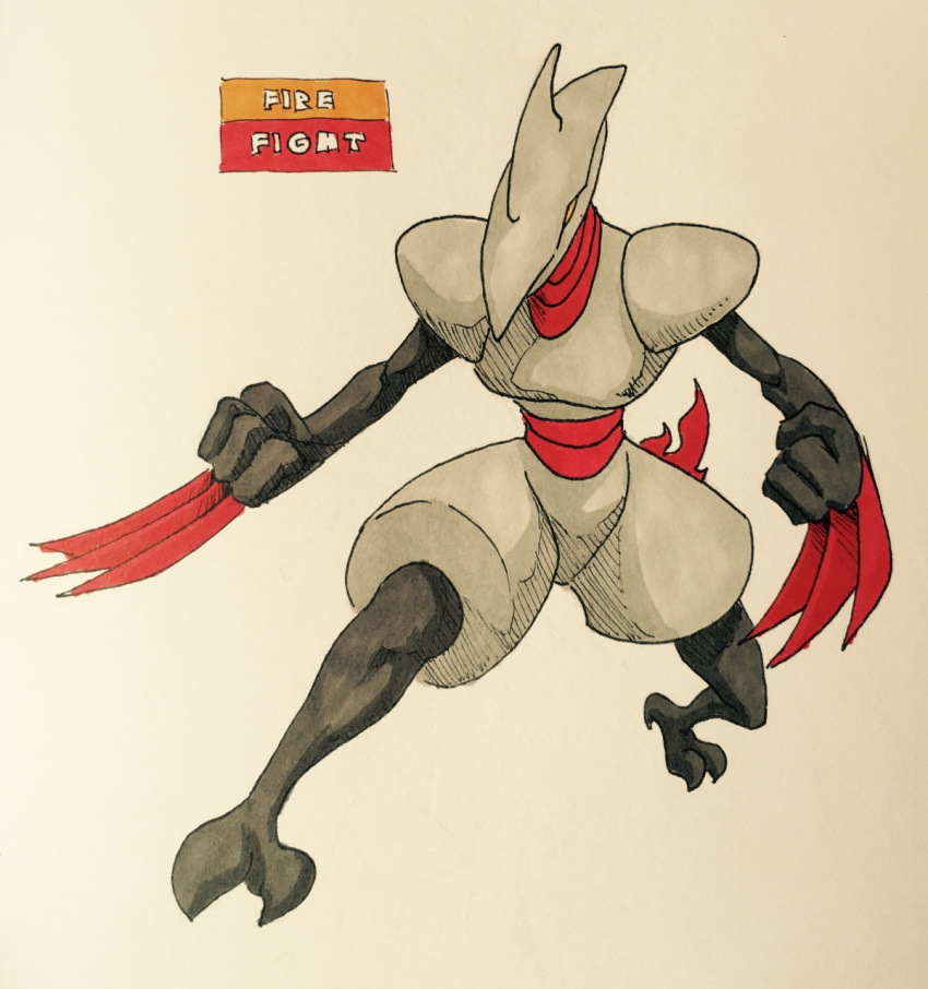 2017 3_toes 4_fingers alternate_color ambiguous_gender anthro anthrofied avian beak biped bird black_body black_claws claws english_text fak&eacute;mon featureless_crotch fighting_stance firefightdex fist foreshortening front_view frown full-length_portrait grey_beak grey_body hatching_(technique) hi_res humanoid_hands marker_(artwork) mfanjul mixed_media multicolored_body nintendo no_pupils nude pen_(artwork) pok&eacute;mon pok&eacute;mon_(species) pok&eacute;morph portrait pseudo_clothing red_body red_claws red_tail retractable_claws shadow simple_background skarmory slim solo spread_legs spreading standing text toe_claws toes toony traditional_media_(artwork) video_games white_background wide_stance yellow_eyes
