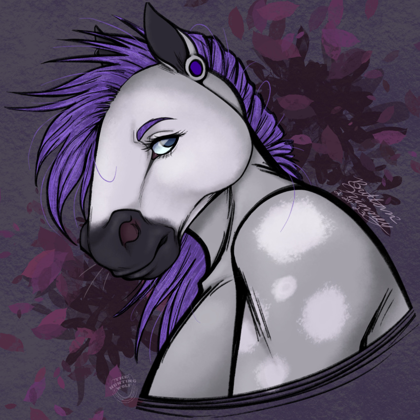 absurd_res anthro draft_horse equid equine female goth hi_res horse mammal mane pony shire solo tail thehuntingwolf wildberrysnep