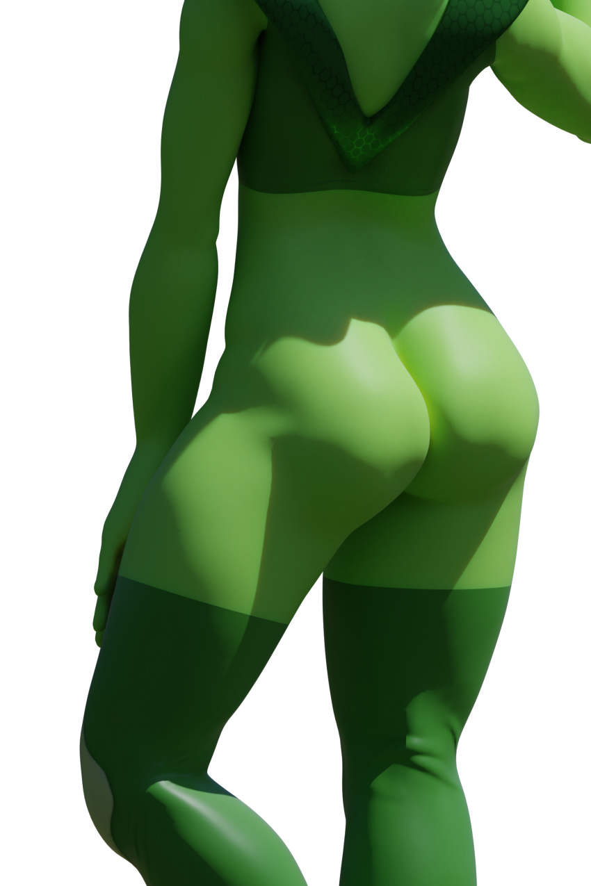 alien bottomless butt cartoon_network clothed clothing female gem_(species) green_skin hi_res humanoid not_furry peridot_(steven_universe) solo standing steven_universe wunderdash
