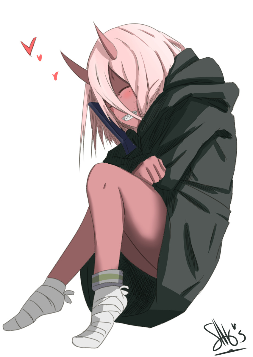 bandages darling_in_the_franxx horns tagme zero_two_(darling_in_the_franxx)