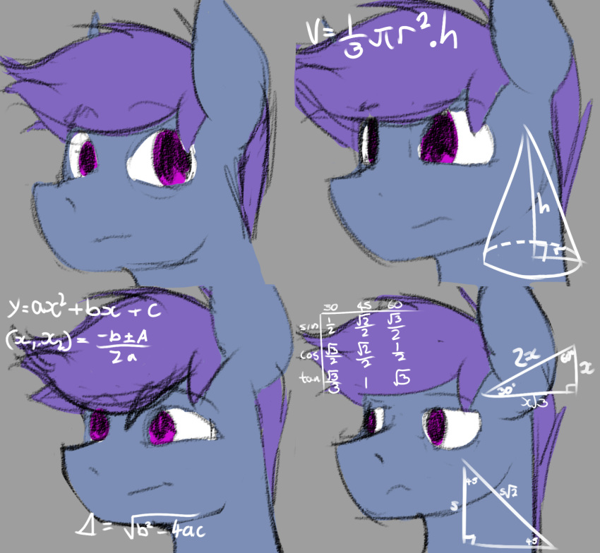 confusion equine equinox feral flat_colors horse male mammal math meme multiple_images my_little_pony pony reaction_image simple_background sketch solo
