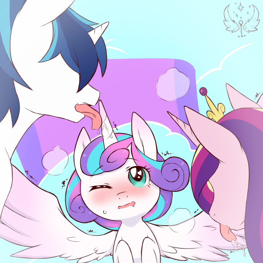 2016 blue_eyes cold-blooded-twilight crown cub daughter equine father father_and_daughter female feral flurry_heart_(mlp) friendship_is_magic fur group hair hi_res horn hornjob incest licking male male/female mammal mother mother_and_daughter multicolored_hair my_little_pony one_eye_closed parent pink_fur princess_cadance_(mlp) saliva shining_armor_(mlp) spread_wings sweat tongue tongue_out two_tone_hair unicorn white_fur winged_unicorn wings wink young