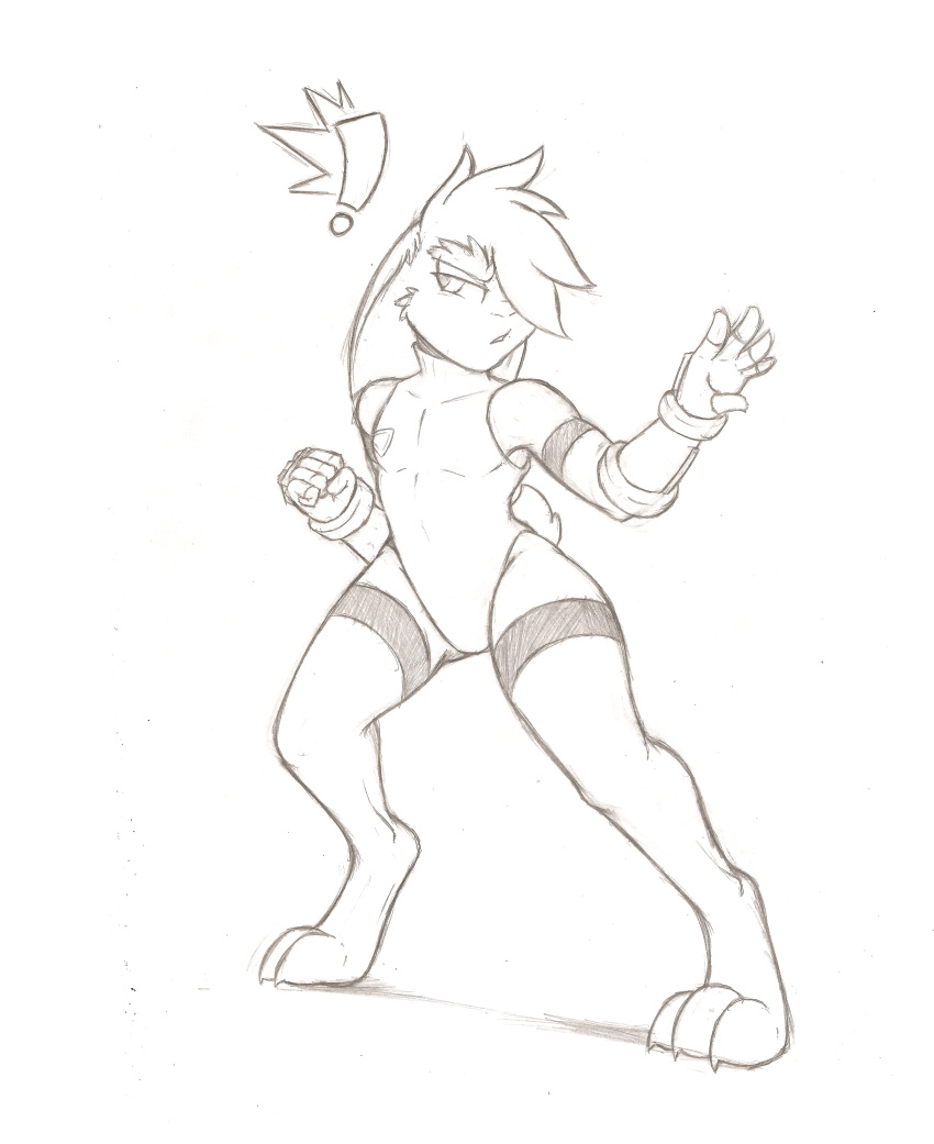 ! 0r0 anthro clothed clothing denzeltip hi_res lagomorph male mammal monochrome rabbit solo standing thick_thighs thigh_gap