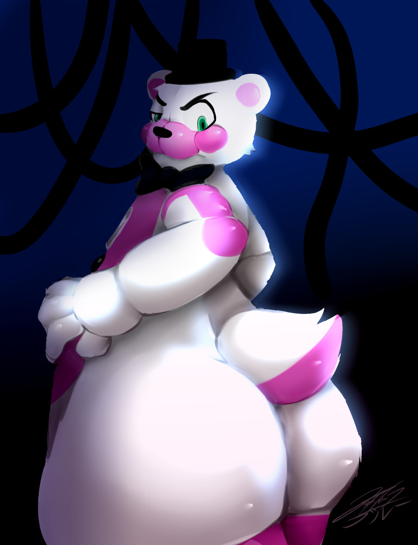 2016 animatronic anthro bear big_butt butt five_nights_at_freddy's funtime_freddy_(fnafsl) hi_res jaynatorburudragon machine male mammal mostly_nude robot sister_location video_games