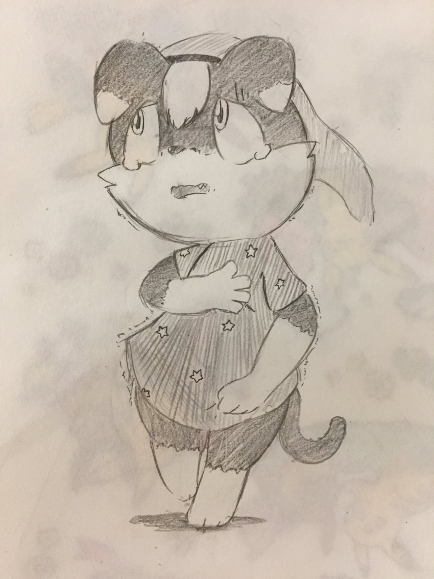 anthro cat child clothing cub dark desperation feline male mammal maysu monochrome nekomew nekomew's_potty_trouble omorashi pajamas pikewin_games urine video_games watersports young