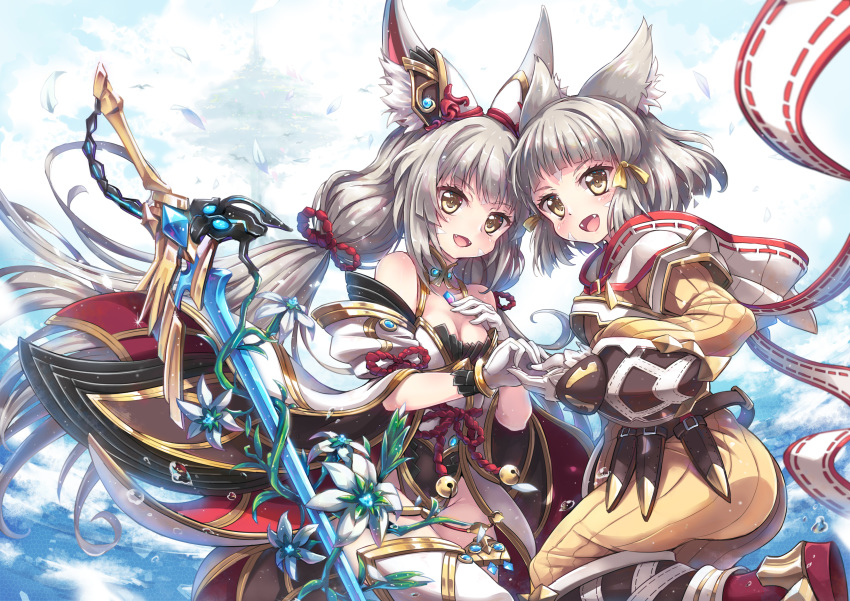 abyss_of_parliament animal_ears sword thighhighs xenoblade xenoblade_chronicles_2