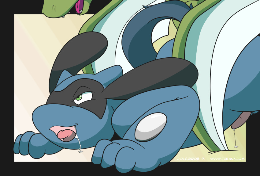 2015 anal anal_penetration animal_genitalia anthro anus arthropod balls blade_arm canine cum digital_media_(artwork) drooling duo erection from_behind_position fur green_eyes insect male male/male male_penetrating mammal mrpandragon nintendo nude open_mouth penetration penis pok&eacute;mon pok&eacute;mon_(species) riolu saliva scyther sex smile teeth tongue tongue_out video_games