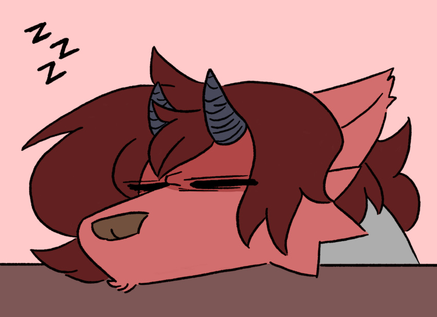 anthro demon doopcity eyes_closed furry_satan sleeping solo sound_effects