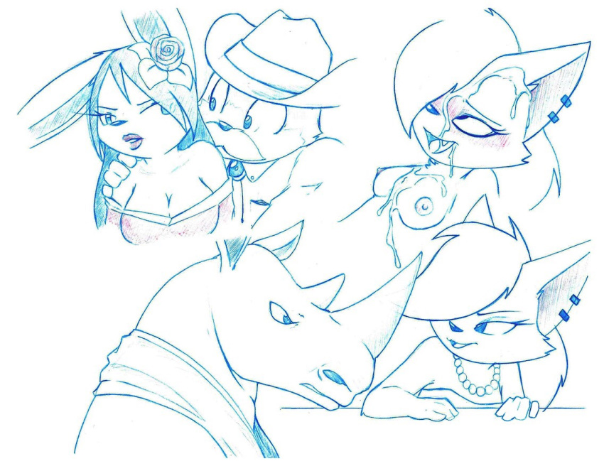 adrianna breasts concept cum dragonlordfluffyxd eliza female flirting flower invalid_tag lennon male mammal plant rhinoceros rose sketch