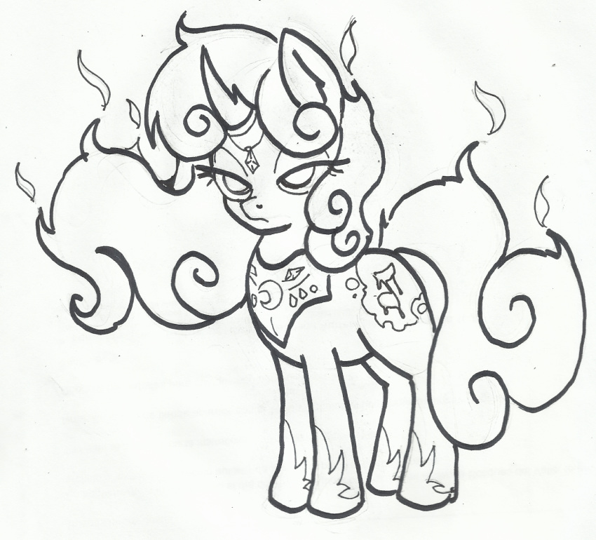 2013 angry anibaruthecat armor corruption cub cutie_mark equine female feral friendship_is_magic fur hair horn mammal my_little_pony sketch solo sweetie_belle_(mlp) unicorn young