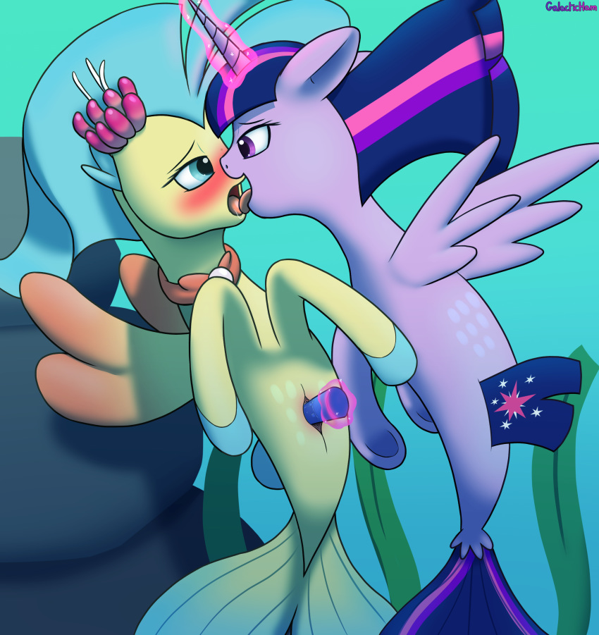 2018 alternate_species blue_hair blush crown cutie_mark dildo duo eye_contact eyebrows eyelashes female female/female fin fish_tail floppy_ears french_kissing friendship_is_magic galacticham hair hi_res hooves horn kissing levitation magic marine multicolored_hair my_little_pony my_little_pony_the_movie nude open_mouth open_smile penetration plant princess_skystar_(mlp) purple_eyes pussy rock saliva scales sea_pony seaweed sex sex_toy smile sparkles teal_eyes tongue tongue_out toying_partner twilight_sparkle_(mlp) underhoof underwater underwater_sex vaginal vaginal_penetration water