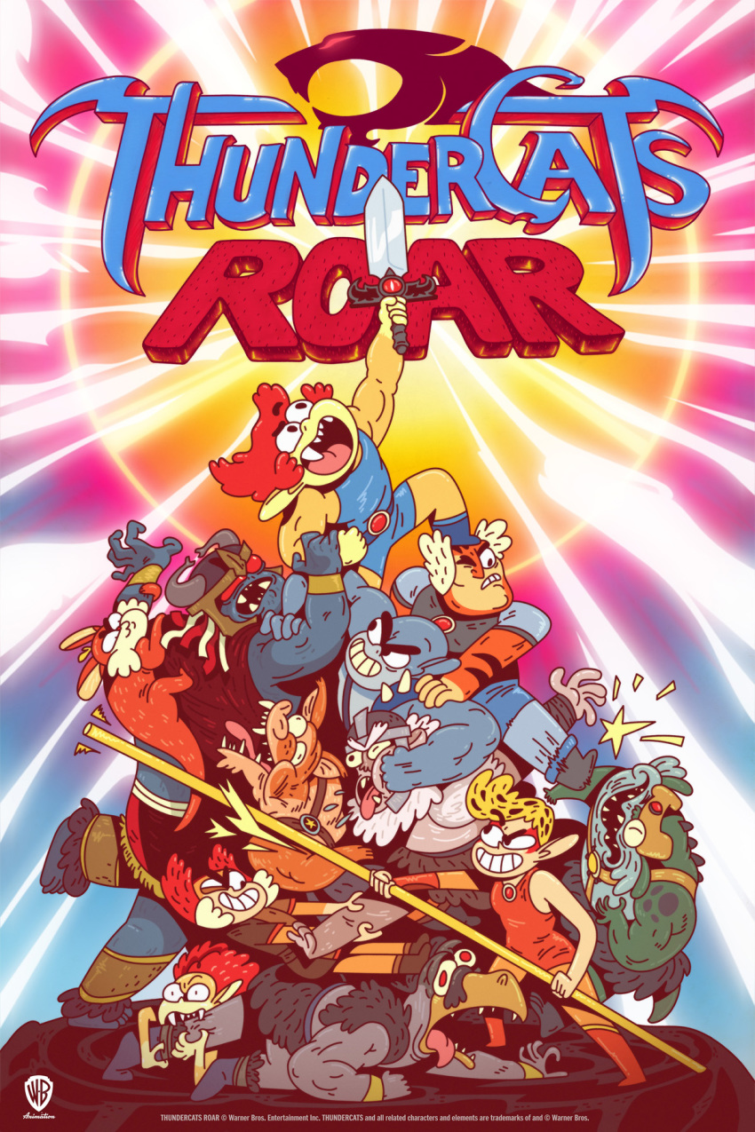 canine cat cheetara feline jackal jackalman lion-o mammal melee_weapon mumm-ra official_art panthro reboot slithe smile snarf sword thundercats thundercats_roar tygra weapon wilykat wilykit