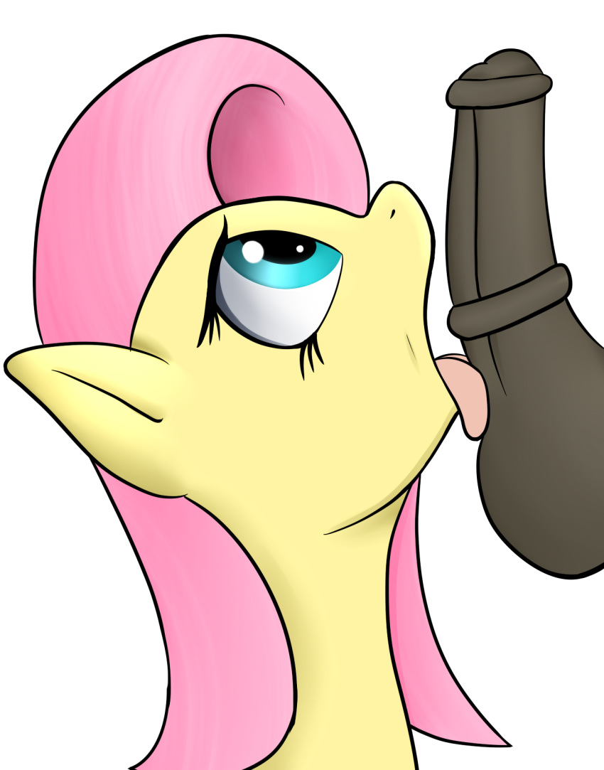2016 alpha_channel duo equine erection fellatio female feral fluttershy_(mlp) friendship_is_magic fur green_eyes hair hi_res horse mammal my_little_pony neighday oral penis pink_hair pony sex simple_background solo_focus tongue tongue_out transparent_background yellow_fur
