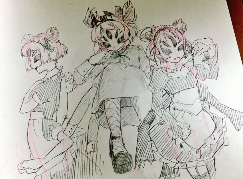 apron extra_arms extra_eyes fangs maid maid_headdress maid_uniform monster_girl muffet photo spider_girl thighhighs undertale