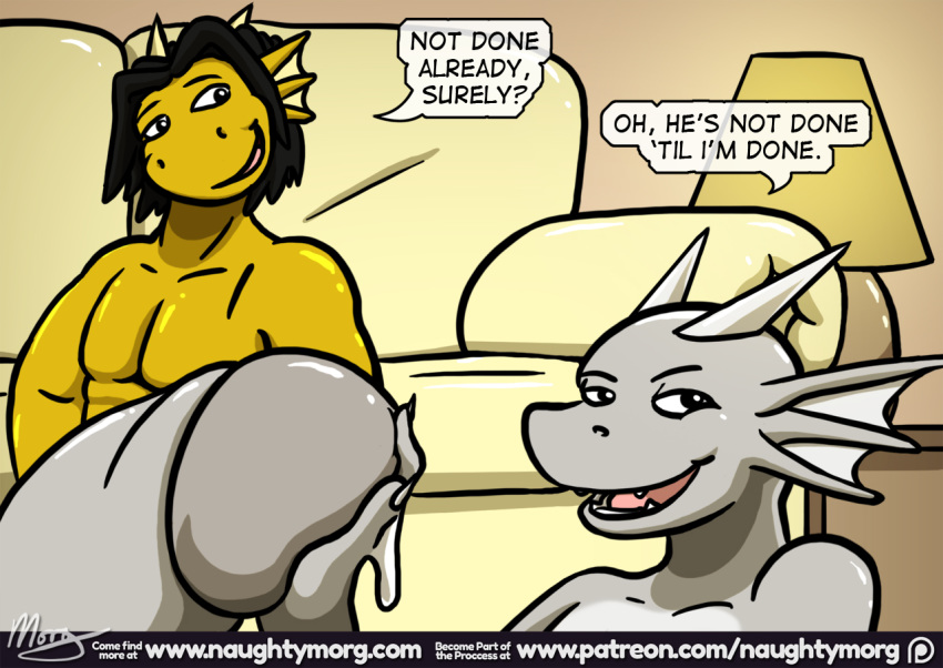 anthro comic dragon hyper hyper_penis male male/male naughtymorg penis stuart_(naughtymorg)