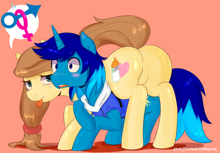 2014 butt button's_mom cute cutie_mark duo earth_pony equine fan_character female feral horse innuendo loopend male mammal my_little_pony pictographics pony speech_bubble ♀ ♂
