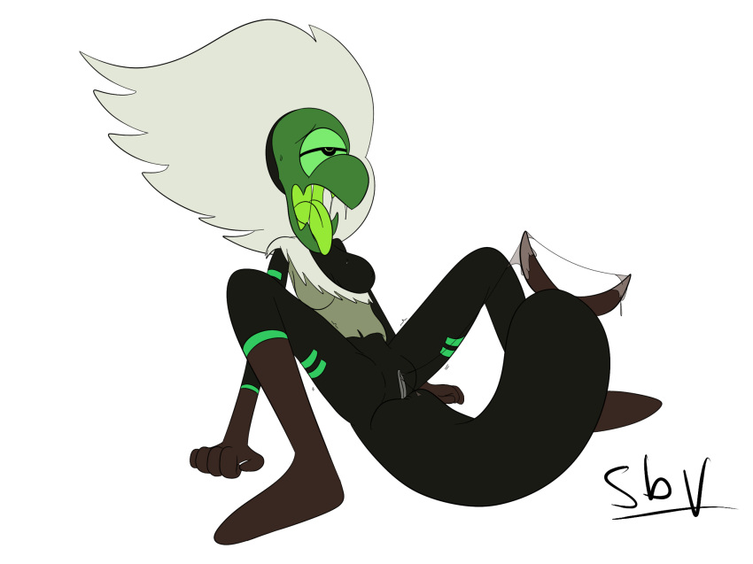 1_eye 4:3 abdomen alien animal_humanoid arthropod beak breasts cartoon_network centipeetle female gem_(species) hair humanoid insect_humanoid masturbation nipples open_mouth pussy pussy_juice saliva shaking simple_background solo spread_legs spreading step-by-voice steven_universe sweat tongue tongue_out trembling white_background white_hair