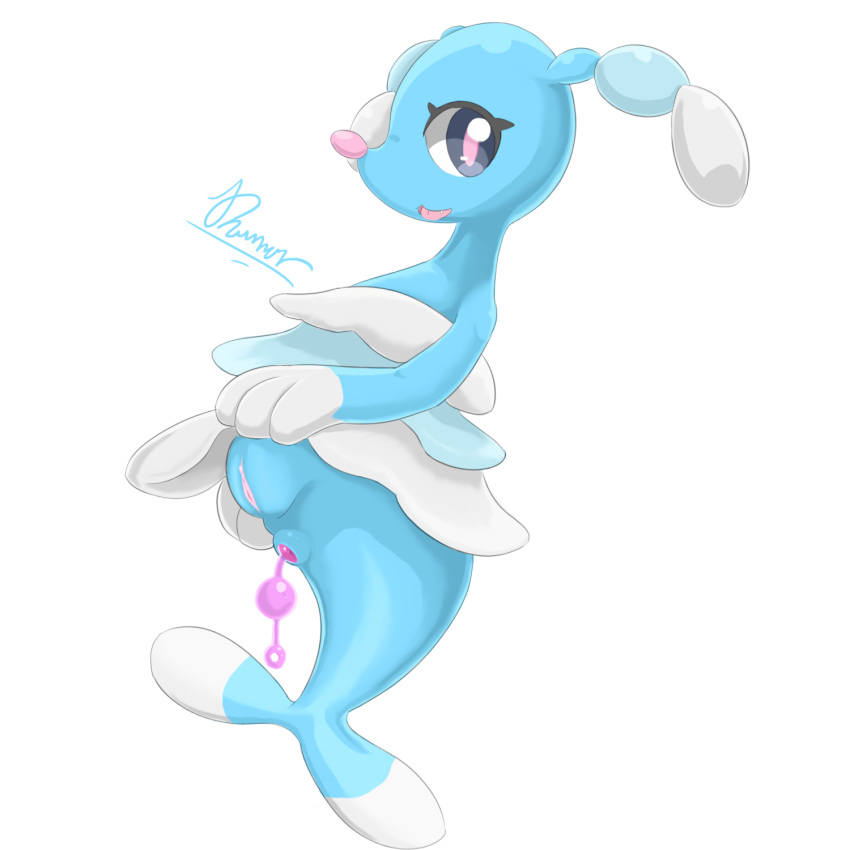 anal_beads anus brionne cute dengon female gaping gaping_anus happy looking_at_viewer nintendo open_mouth plump_labia pok&eacute;mon pok&eacute;mon_(species) puffy_anus pussy sex_toy simple_background solo tongue tongue_out video_games white_background