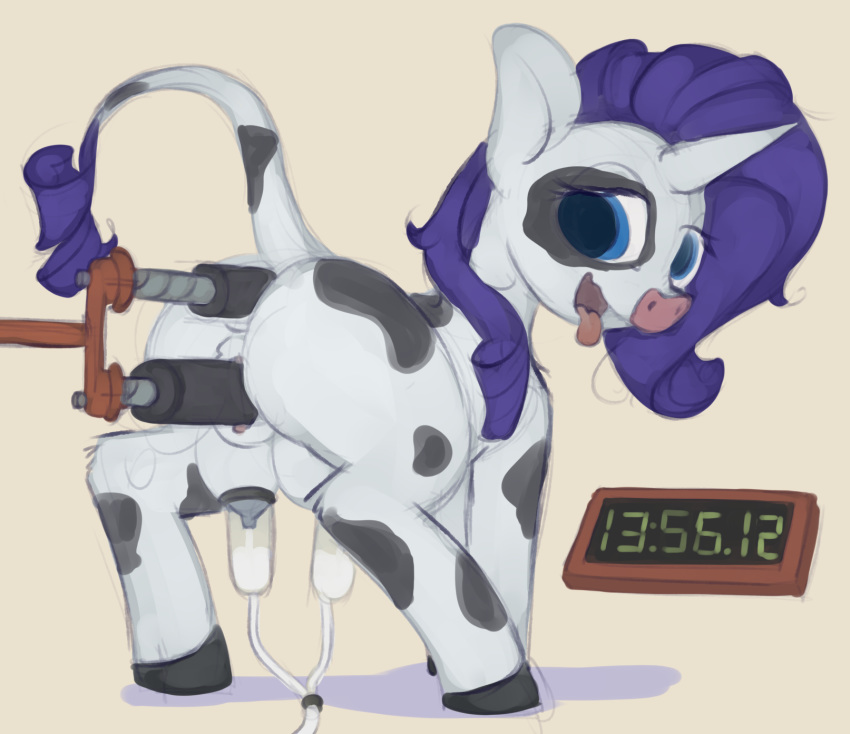 alternate_species anal bovine breast_milking cattle fan_character female friendship_is_magic horn lactating machine mammal marsminer my_little_pony open_mouth raricow_(mlp) rarity_(mlp) teats tongue tongue_out vaginal