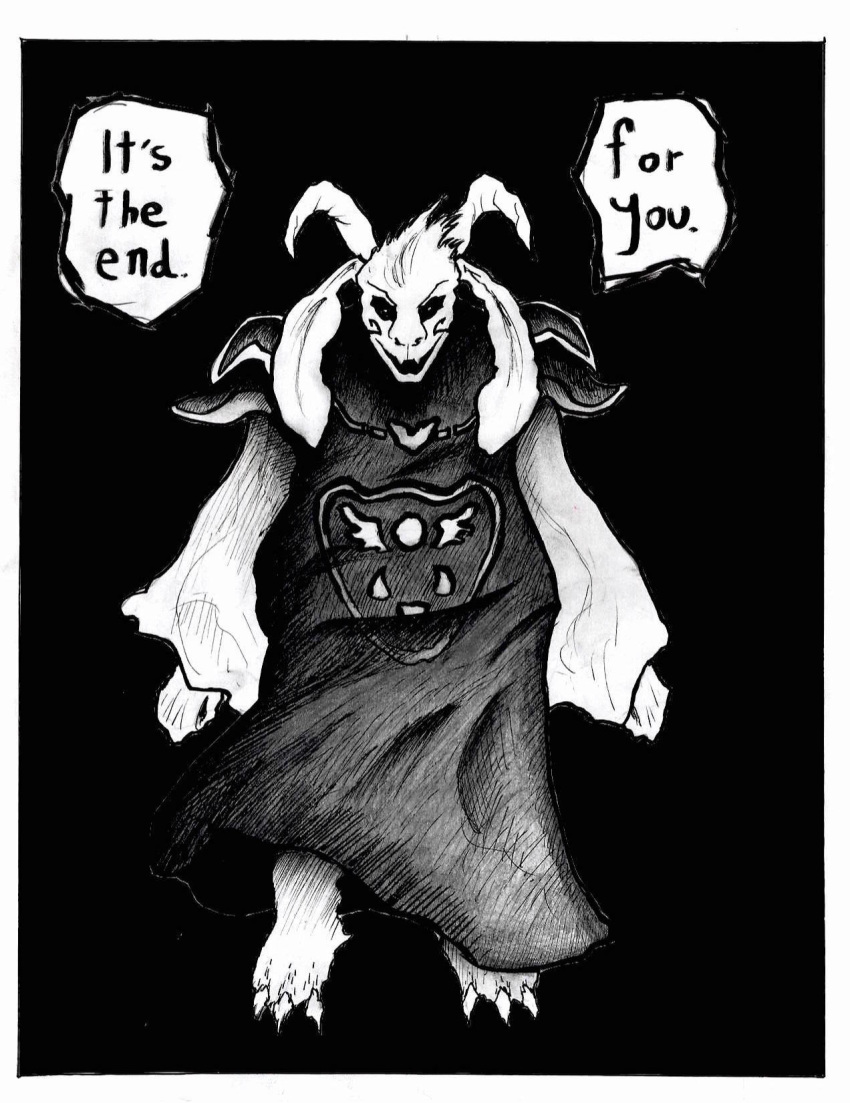 asriel_dreemurr caprine goat male mammal solo text undertale video_games yagib